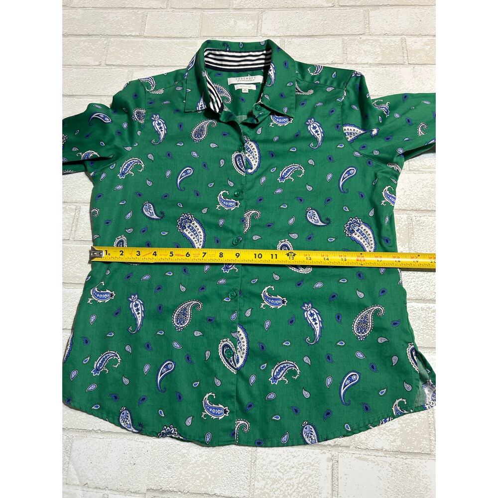 Foxcroft Paisley Pattern Button Up - image 7